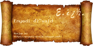 Enyedi Évald névjegykártya